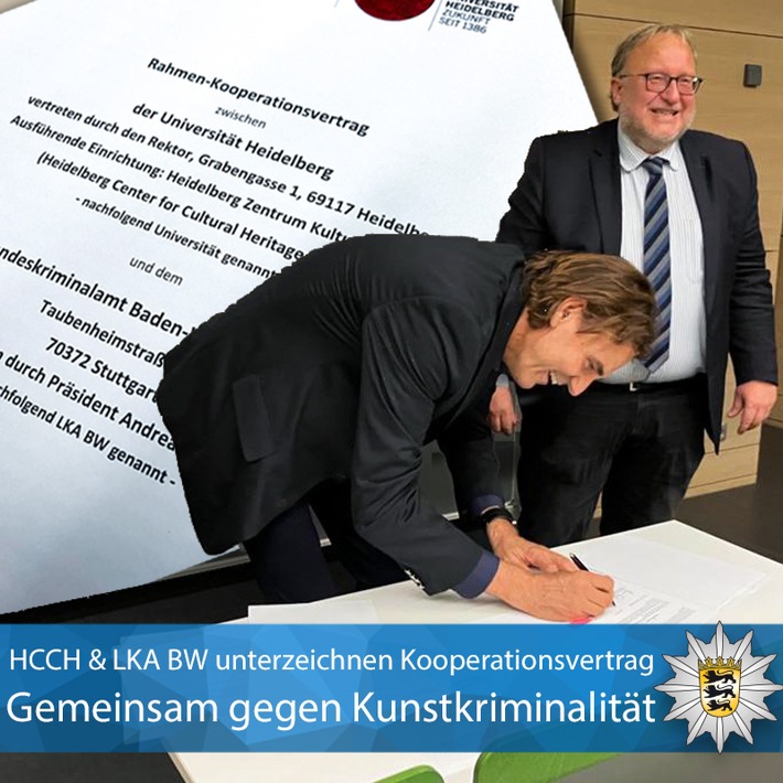 LKA-BW: LKA BW unterzeichnet Kooperationsvereinbarung beim offiziellen Kick-Off des Master-Studiengangs Cultural Heritage und Kulturgüterschutz der Universität Heidelberg
