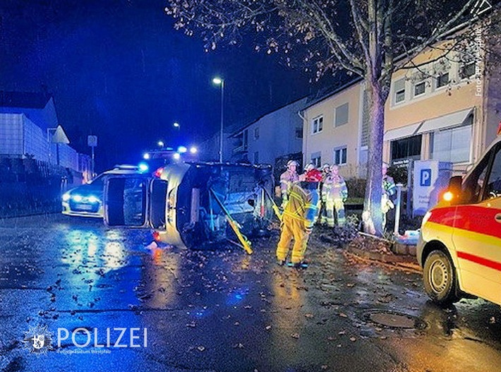 POL-PPWP: Unfall mit reichlich Alkohol im Blut