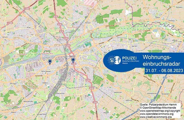 POL-HAM: Wohnungseinbruchsradar Hamm für die Woche vom 31. Juli bis 6. August