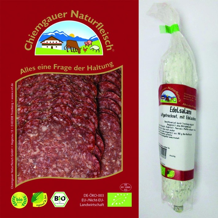 Chiemgauer Naturfleisch ruft zwei Salami-Produkte zurück