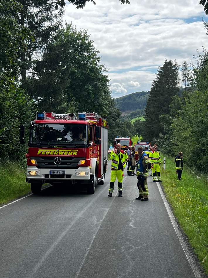 FF Olsberg: Erneuter Fehleinsatz für Rettungsdienste in Olsberg durch e-Call-System