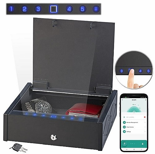 Wertsachen schützen und zugänglich machen: Xcase Smarter Tresor mit biometrischer Fingerabdruckerkennung, App und optionaler Gateway