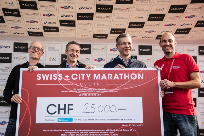 MSD: Engagiert für die Gesundheit am SwissCityMarathon Lucerne: 
25&#039;000 Franken für einen guten Zweck