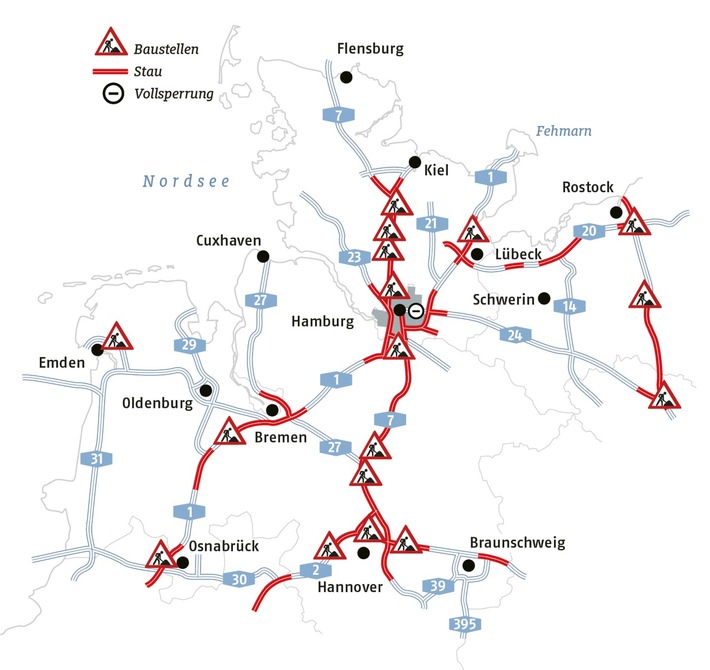 Ferienbeginn: Das sind die größten Staufallen rund um Hamburg