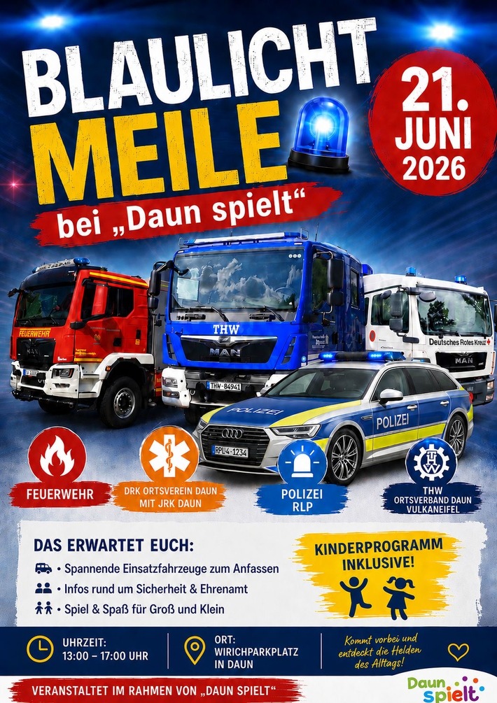 POL-PDWIL: Großes Bällerennen mit Blaulichtmeile in Daun