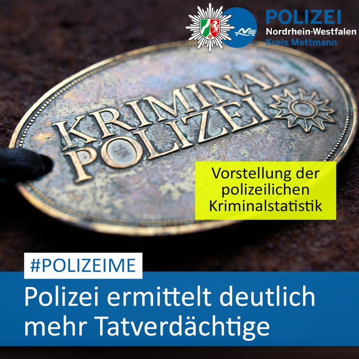 POL-ME: Kriminalstatistik 2024: Polizei ermittelt deutlich mehr Tatverdächtige - 2503046