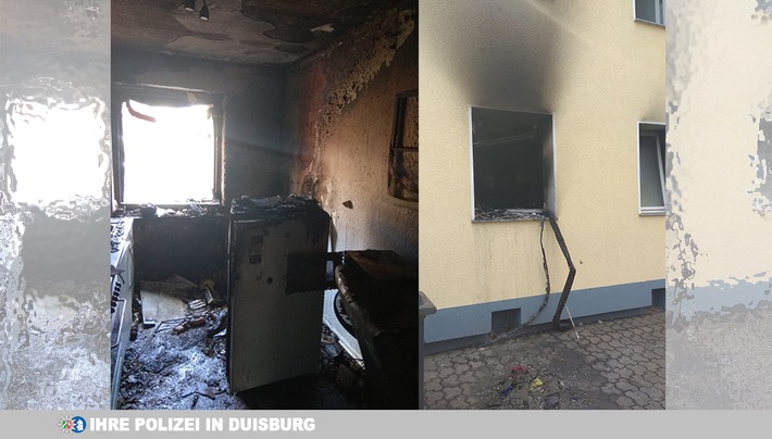 POL-DU: Friemersheim: Wohnungsbrand gelöscht - Zwei Verletzte