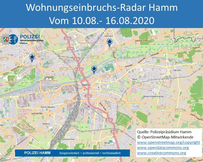 POL-HAM: Wohnungseinbruchs-Radar Hamm 10. bis 16. August