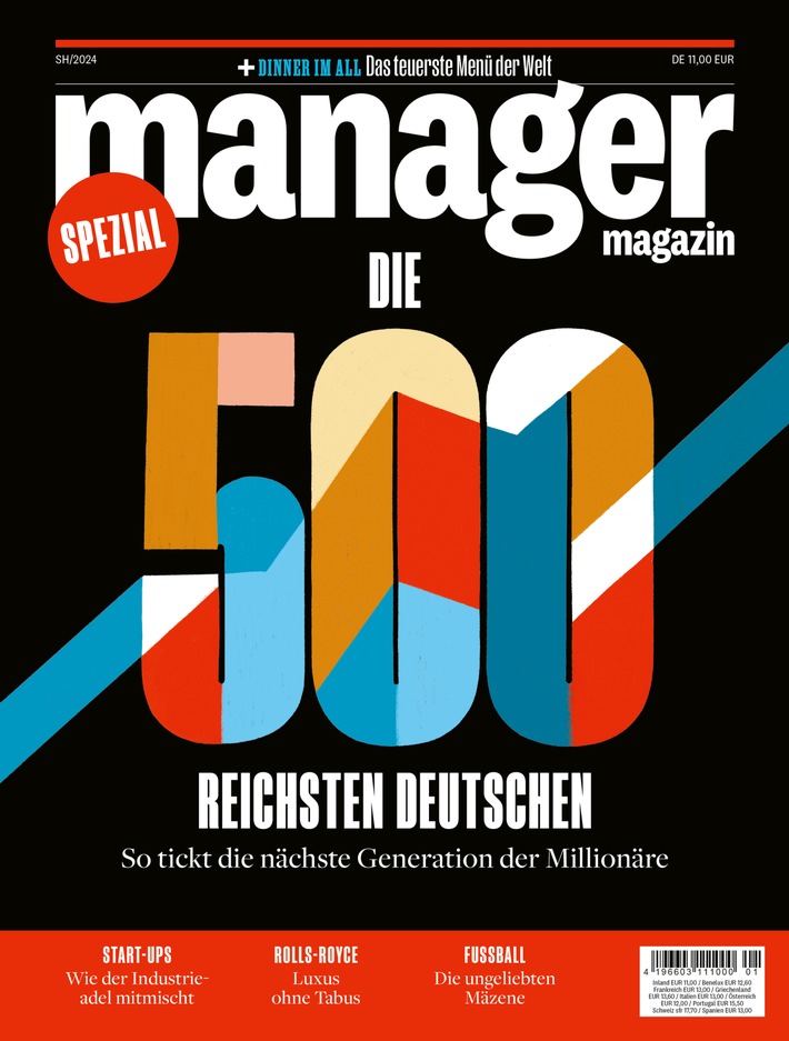 Mehr Milliardäre als jemals zuvor / manager magazin veröffentlicht Liste der reichsten Deutschen 2024