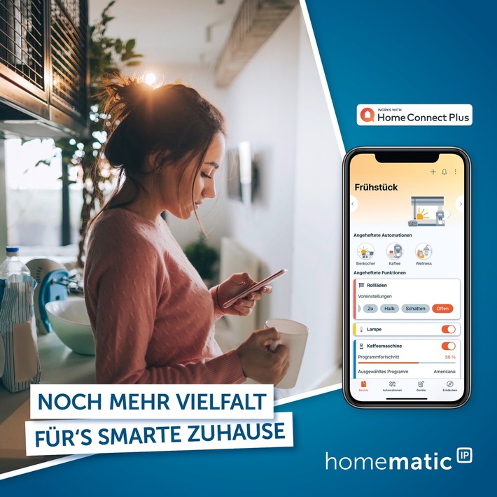 „Home Connect Plus“ unterstützt auch Homematic IP