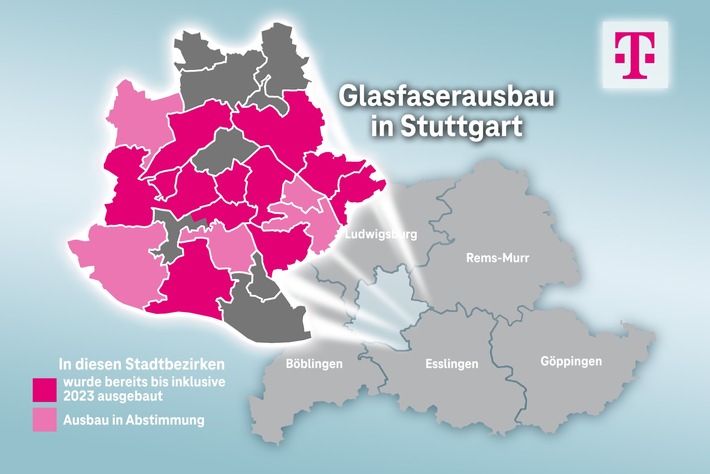 Telekom hält Tempo beim Glasfaserausbau in Stuttgart hoch