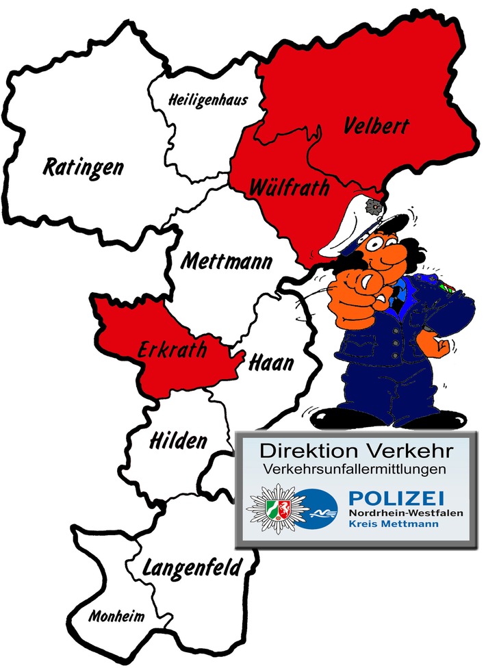 POL-ME: Verkehrsunfallfluchten aus dem Kreisgebiet - Velbert / Wülfrath / Erkrath - 2112110