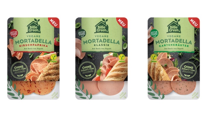 Bella Mortadella! So schön kann vegane Wurst sein! / Billie Green präsentiert drei neue Aufschnitt-Sorten