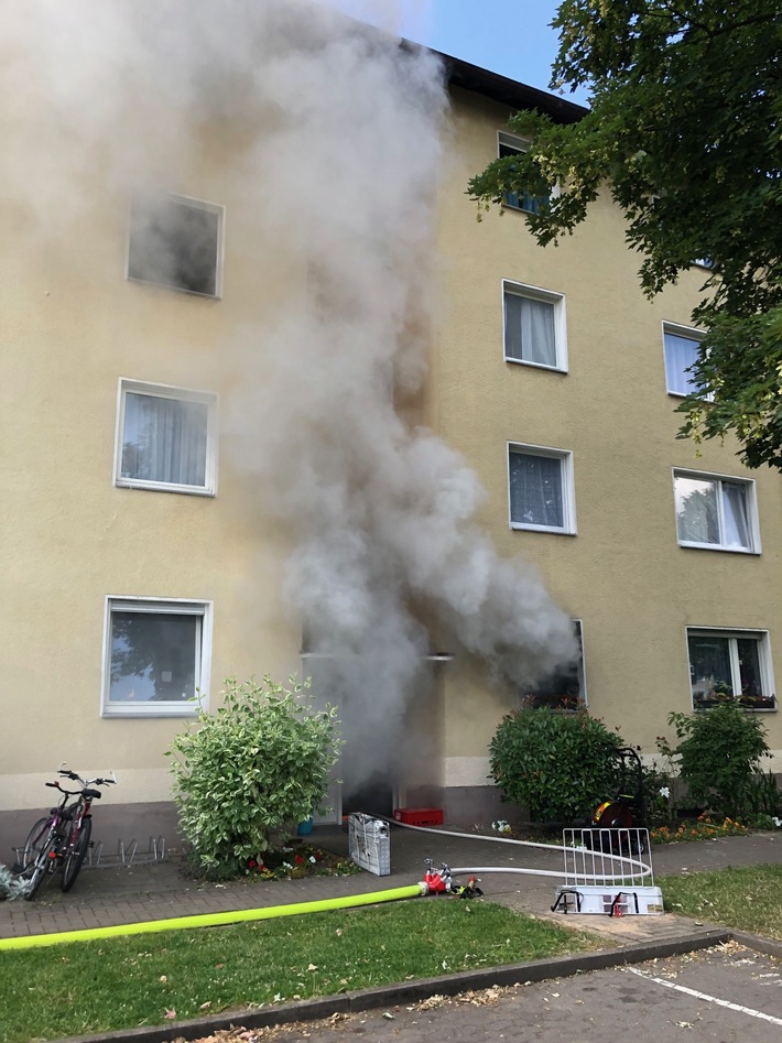 FW Minden: Wohnungsbrand im Ortsteil Bärenkämpen