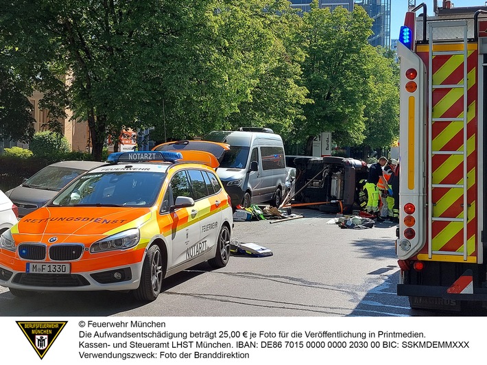 FW-M: Medizinischer Notfall führt zu Verkehrsunfall (Bogenhausen)