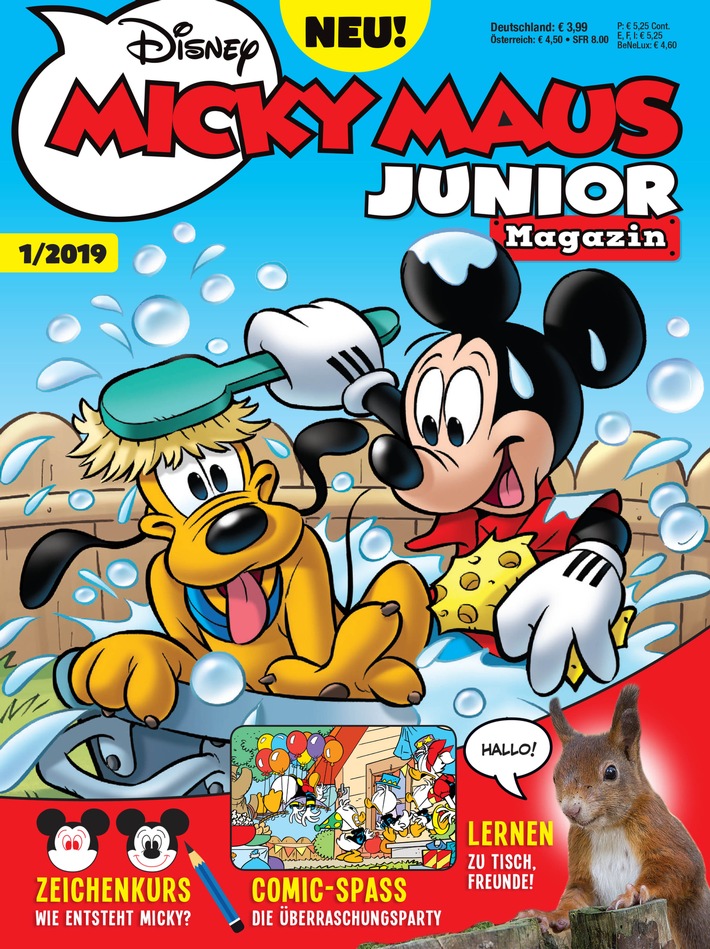 Micky Maus Junior geht mit Donald Duck in die Vorschule