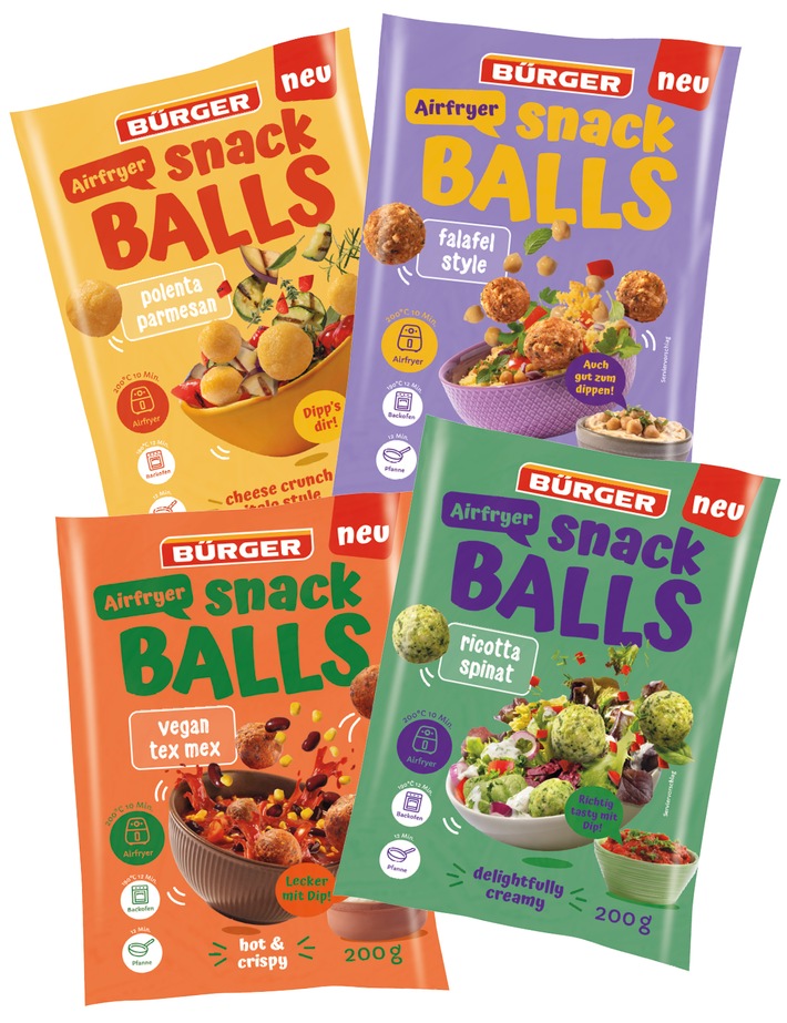 Schnell serviert, einfach lecker: Airfryer Snack BALLS von BÜRGER