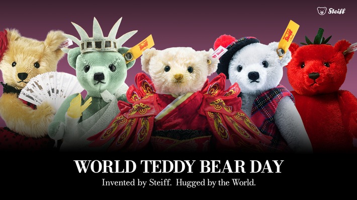 Steiff feiert den World Teddy Bear Day mit Teddybären aus aller Welt