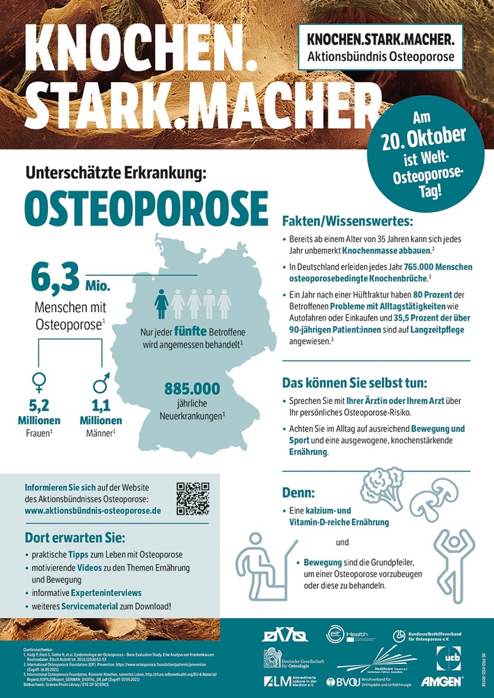 Weltosteoporosetag 2021 / Osteoporose? Aktiv werden für starke Knochen!