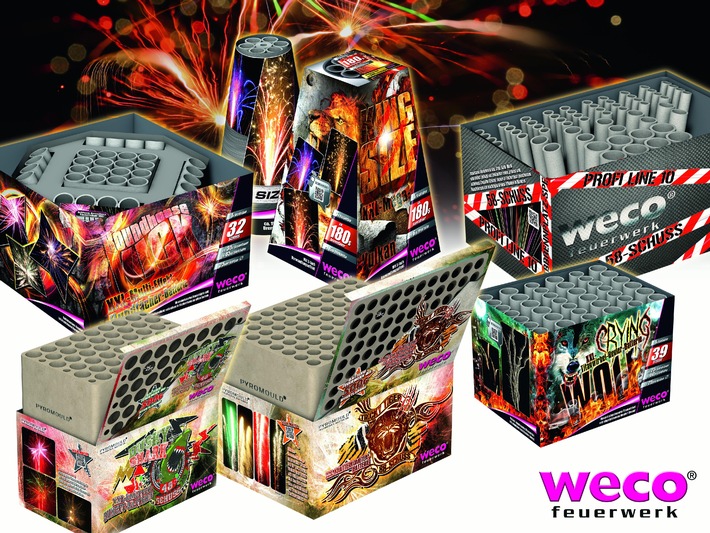 Silvesterfeuerwerk: Profi-Batterien im Trend / Neben vielen Produktinnovationen stellt Marktführer WECO Feuerwerk zum Jahreswechsel seine Pyromould-Batterie-Serie vor