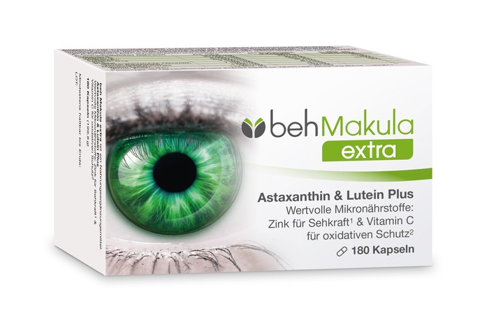 Im neuen Jahr etwas für die eigene Augengesundheit tun / beh Makula extra unterstützt bei der Erhaltung der eigenen Sehkraft