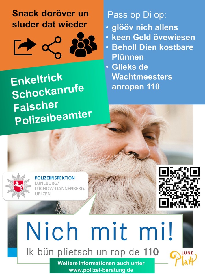 POL-LG: "Schon wieder!" - Präventions-Aktion aktueller denn je: "Weiterleiten, teilen und darüber sprechen! ++ Frauen erhalten SMS bzw. WhatsApp-Nachricht und überweisen Geld für/an die angeblichen Kinder