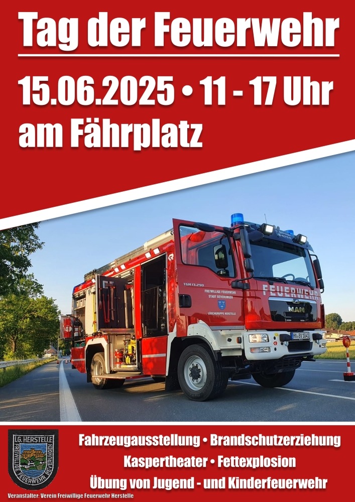 FW Beverungen: Einladung zum Tag der Feuerwehr in Herstelle