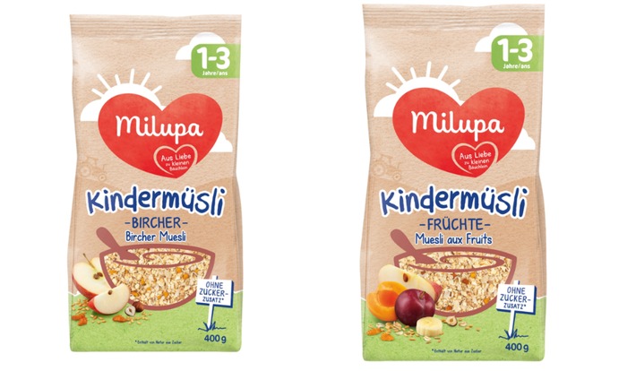 Milupa rappelle les produits &quot;Milupa Muesli aux Fruits / Milupa Bircher Muesli&quot; en Suisse par mesure de précaution.