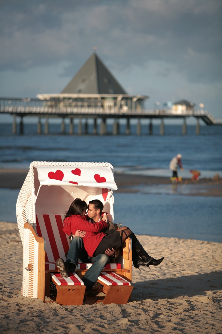 Herz-Strandkorb zum Valentinstag