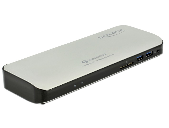 Delock Thunderbolt(TM)-3-Dockingstation erweitert und spiegelt Desktop auch am MAC