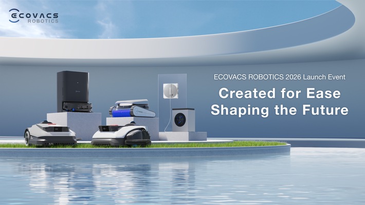 ECOVACS präsentiert Robotics-Line-up für das erste Quartal 2026 / Intelligente Lösungen für Rasen, Böden und Fenster: Neue GOAT, DEEBOT und WINBOT Modelle ab Februar/März erhältlich