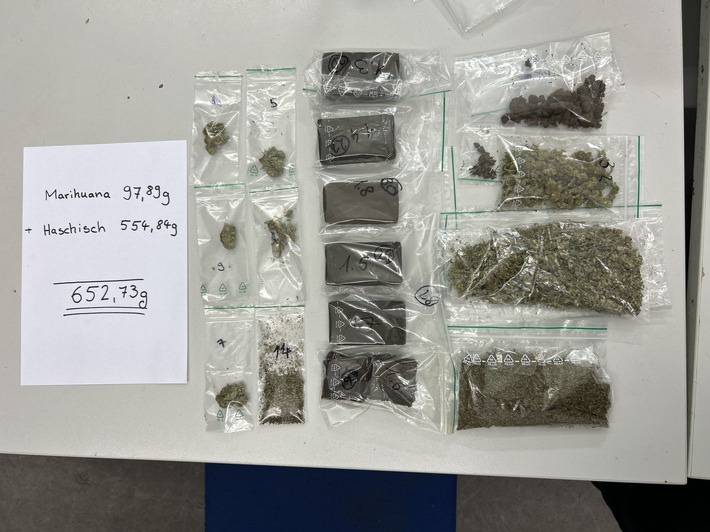 POL-DA: Bensheim: Insgesamt mehr als ein halbes Kilo Marihuana und Haschisch beschlagnahmt/Zwei Jugendliche vorläufig festgenommen