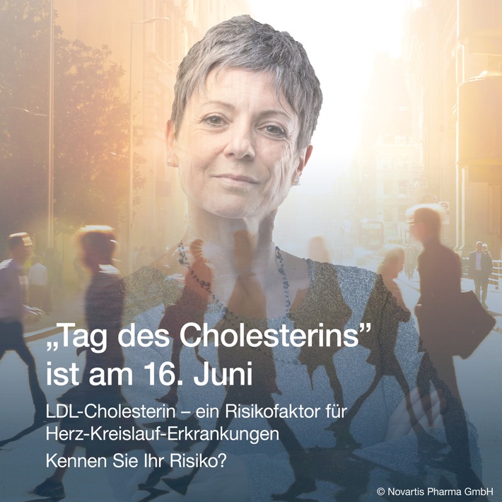 Novartis zum Tag des Cholesterins: LDL-Cholesterin-Werte im Blick behalten, um Blutgefäße zu schützen und Herz-Kreislauf-Erkrankungen vorzubeugen