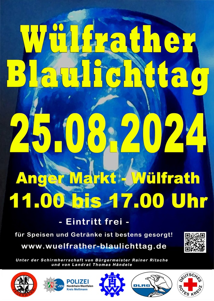 POL-ME: Wülfrather Blaulichttag - auch die Kreispolizeibehörde Mettmann ist dabei! - Wülfrath - 2408067