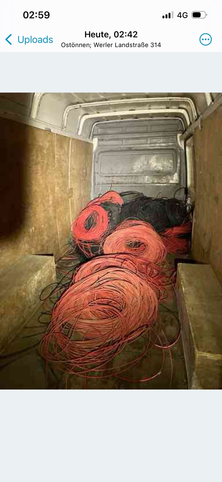 POL-SO: Verkehrskontrolle führt zu Festnahme nach mutmaßlichem Kabeldiebstahl