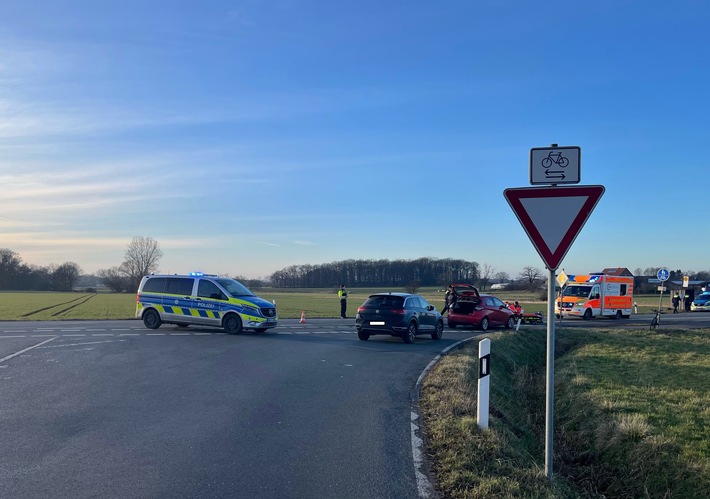 POL-COE: Nordkirchen-Südkirchen, Cappenberger Straße/Fahrradfahrer bei Verkehrsunfall verletzt