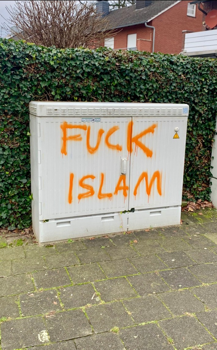 POL-EL: Nordhorn - Sachbeschädigungen durch islamfeindliche Farbschmierereien