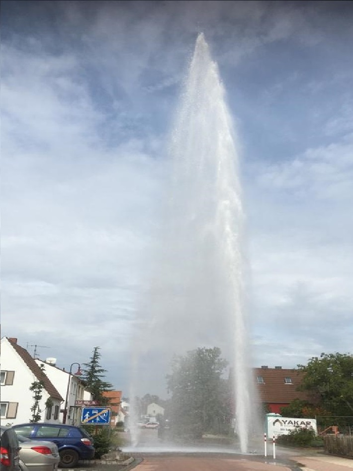 POL-PDLU: Wasser-Fontaine in BASF-Siedlung