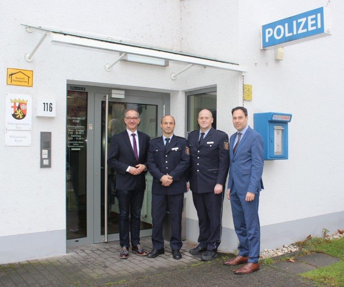 POL-PDTR: Polizeihauptkommissar Franz Pauly ist neuer Leiter der Polizeiwache Konz/ Polizeipräsident Rudolf Berg beauftragte PHK Franz Pauly zum 15. Dezember 2018  mit der Leitung der Polizeiwache Konz.