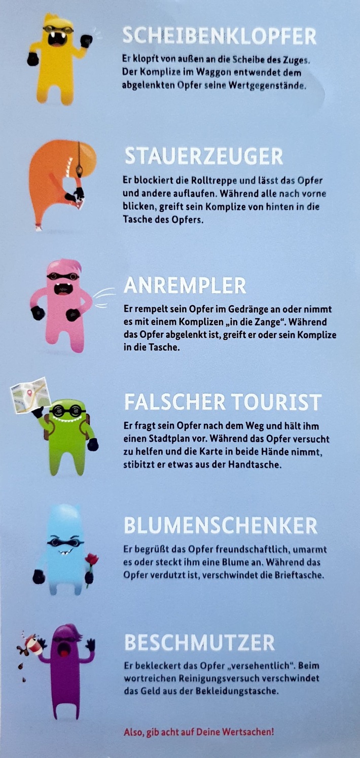 BPOL NRW: Sommer, Sonne, Taschendiebe - Seien Sie achtsam - Bundespolizei informiert
