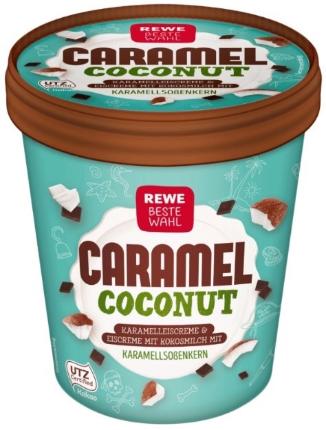 Eisbär Eis ruft das Produkt Rewe Beste Wahl Caramel Coconut 500ml zurück