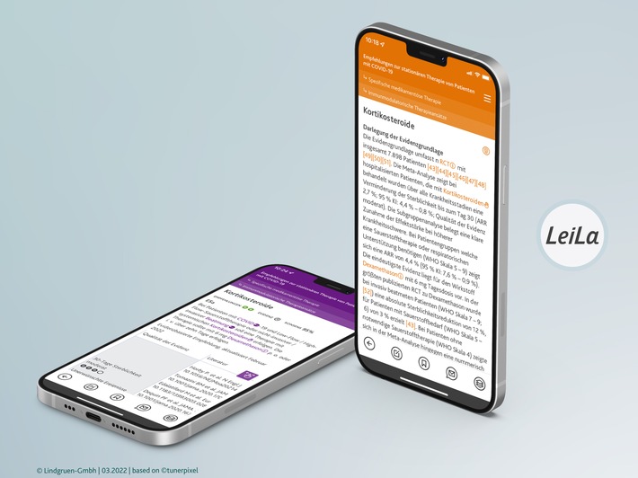 Leila PRO App: umfangreiches Update für die Leitlinie "Stationäre Therapie von Patienten mit COVID-19" / Digitale Vorstellung und Diskussion mit Prof. Dr. med. Stefan Kluge am 4. April 2022