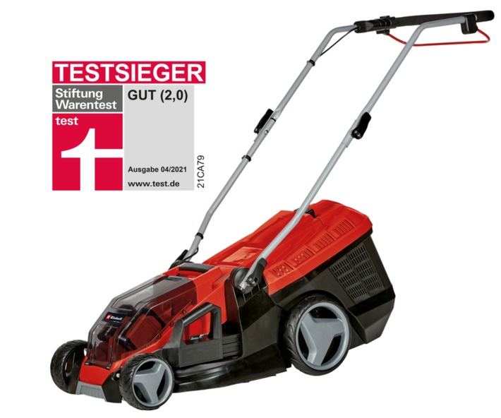Stiftung Warentest: Einhell cordless lawn mower honored as “best-in-class”