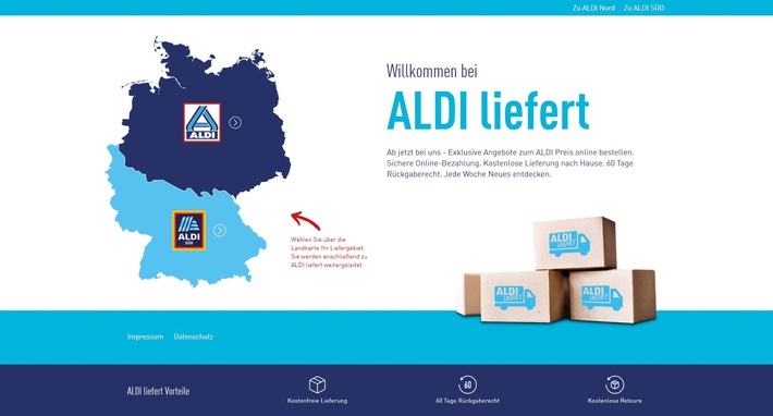 "ALDI liefert": Ausgewählte Aktionsartikel bei ALDI online bestellen