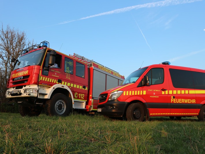 FW-DT: Ein einsatzreicher Sonntag liegt hinter der Feuerwehr Detmold. Insgesamt wurde die Feuerwehr im Stadtgebiet elfmal alarmiert.