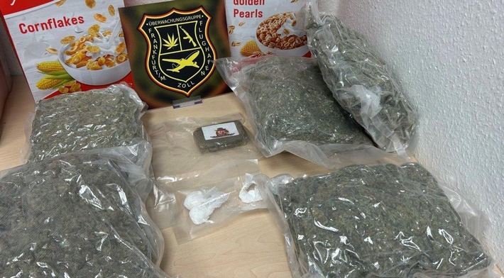 HZA-F: Frankfurter Flughafenzoll nimmt Drogenkurier mit 760 Gramm Kokain im Magen fest- zahlreiche Cannabisaufgriffe und weiter erfolgreiche Drogenschmuggelbekämpfung im ersten Halbjahr 2025