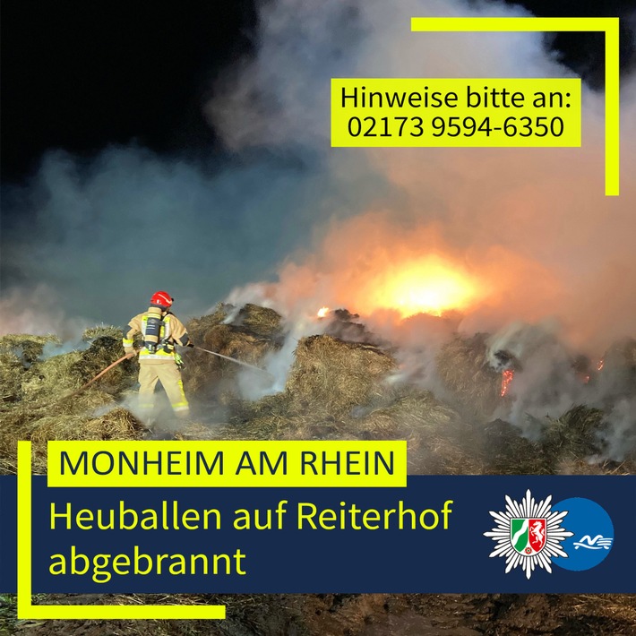 POL-ME: Heuballen auf Reiterhof abgebrannt: Polizei bittet um Hinweise - 2509072