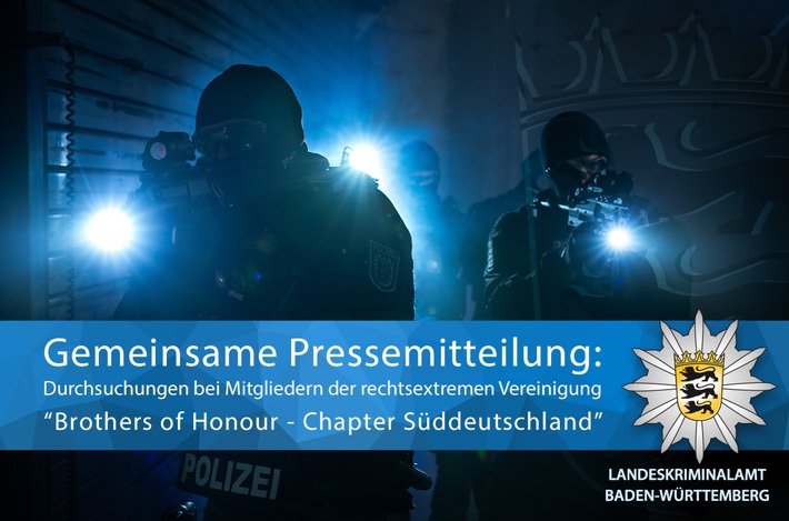 LKA-BW: Gemeinsame Pressemitteilung der Generalstaatsanwaltschaft Stuttgart und des LKA: Durchsuchungsmaßnahme wegen Fortführung der rechtsextremistischen Vereinigung "Blood & Honour Division Deutschland"