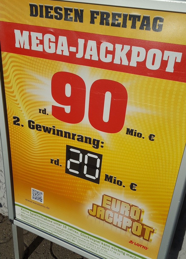 Jackpot geknackt / Deutscher Rekordgewinn geht nach Baden-Württemberg / Weitere Millionäre in der Gewinnklasse 2