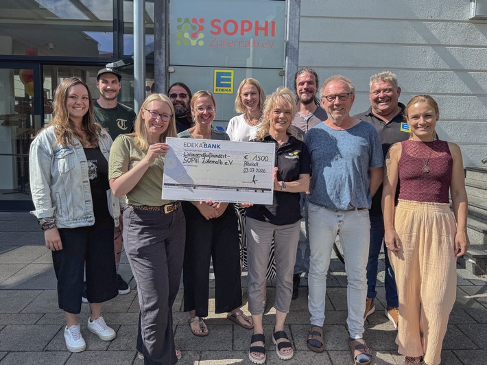 Presse-Information: Edeka-Mitarbeitende unterstützen den Verein SOPHI Zollernalb e.V.